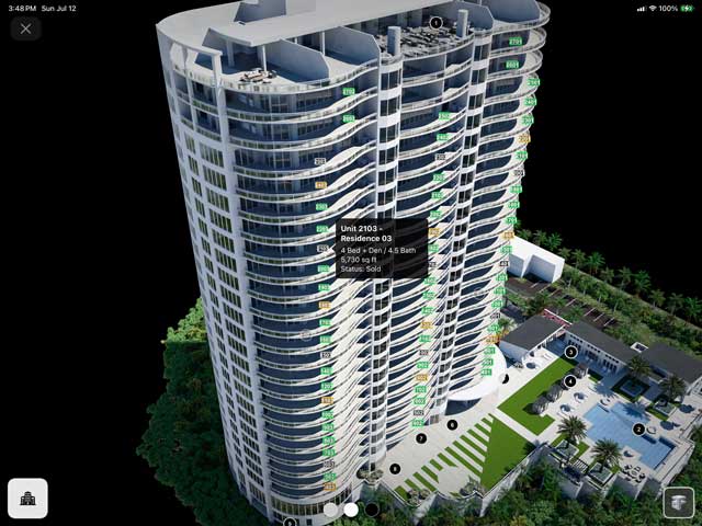 Database-driven residence inventory shown on Omega