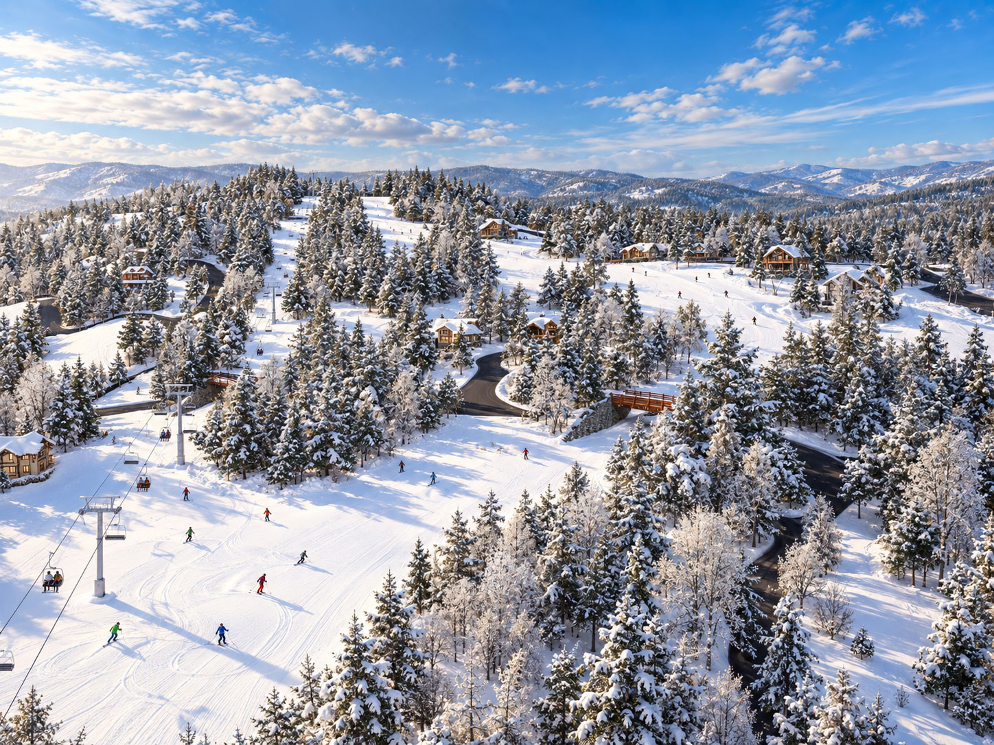 The Greenbrier Sporting Club: Winter estate and ski landscape — visualisation by Archiform 3D