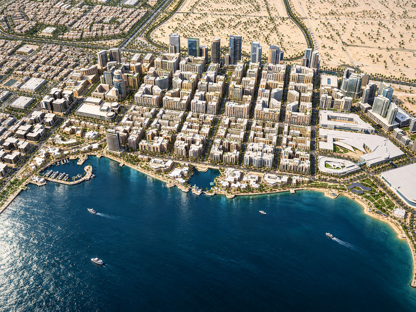 Jubail: Downtown Jubail — city-scale architectural visualisation