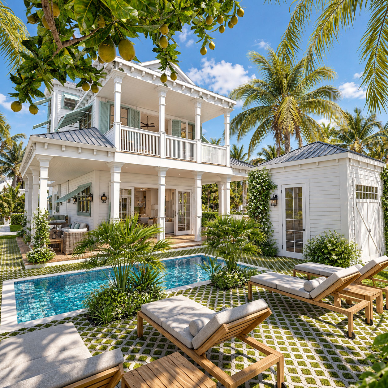 Sunset Key: Beachside residence and outdoor environment