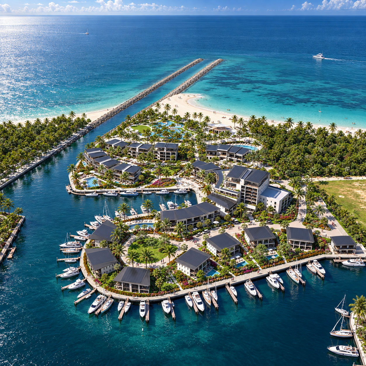 Xanadu: The resort masterplan in its coastal setting