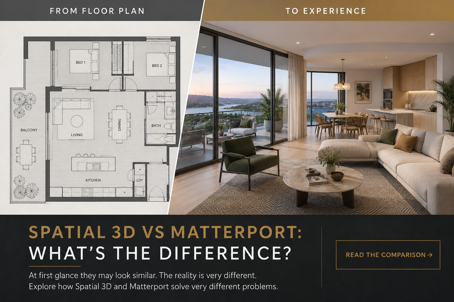 Spatial 3D compared with Matterport and traditional virtual tours